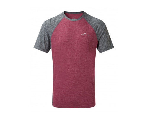 Ronhill Momentum SS Tee - Mulberry/GreyMarl