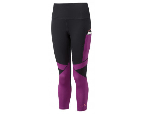 Ronhill Stride Revive Crop Tight - Black/Grape