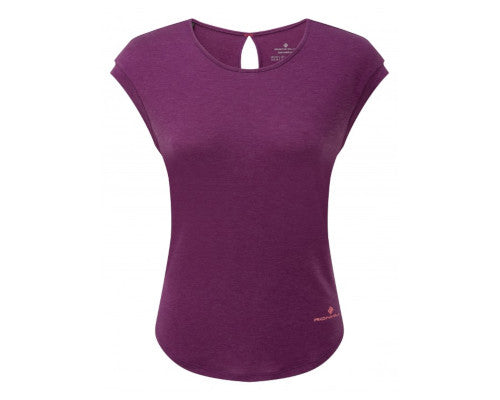 Ronhill Momentum Tencel SS Tee - Grape Juice Marl